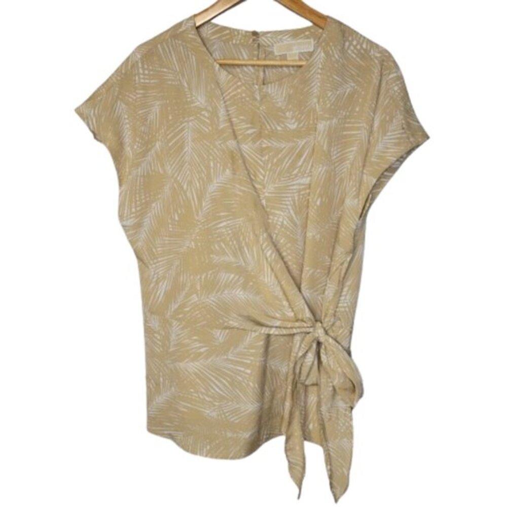 Elegant Beige Wrap Top